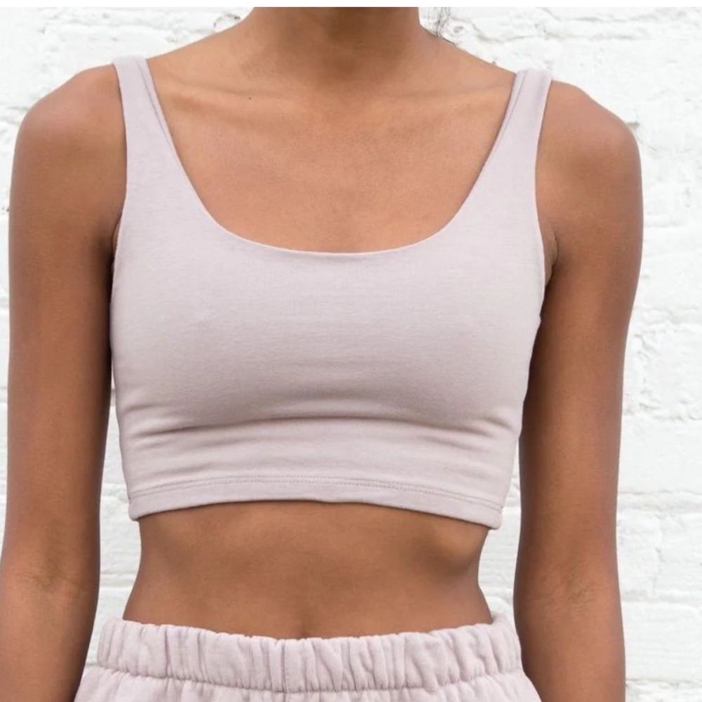 Jon Galt Brandy Melville tan reversible crop top